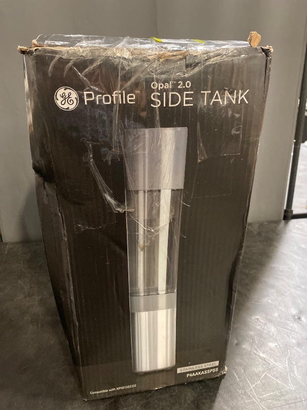 Photo 1 of GE Profile Opal | Side Tank for 2.0 Opal Nugget Ice Maker | Easy Attachment to Opal Ice Machine | 0.75-Gallon Tank | Allows for 3X More Ice Before Refill | Stainless Steel (P4AAKASSPSS)