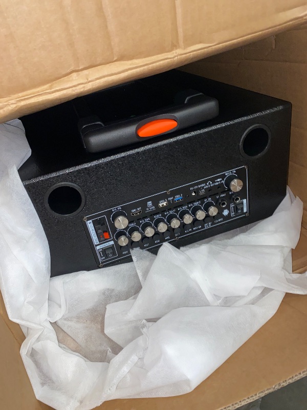 Photo 1 of Karaoke Machine with Lyrics Display Screen for Adults, 15 Inches Tablet, Bluetooth Speaker w/ 2 Rechargeable UHF Mics, 1000W Peak Power, DJ Lights, Portable Karaoke System for Any Occasion
