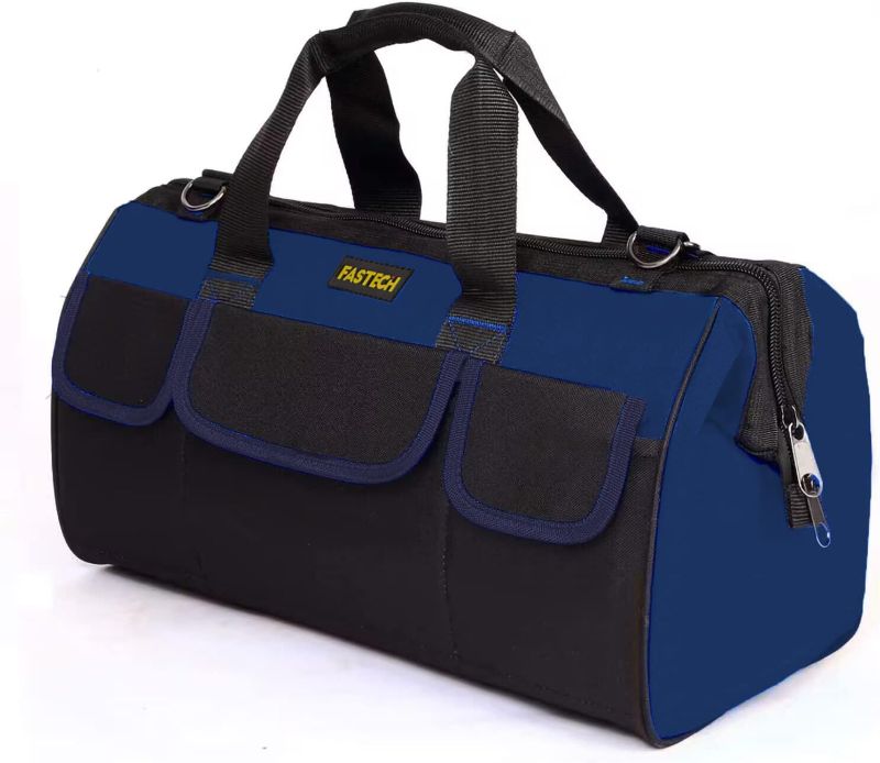 Photo 1 of 20 Inch Heavy Duty Tools Bag with Wide Mouth for Tool Storage, Carrier and Organizer,Tote Bag for Men/Women, Wide Mouth Tool Bags With Inside Pockets (20 Inch)
