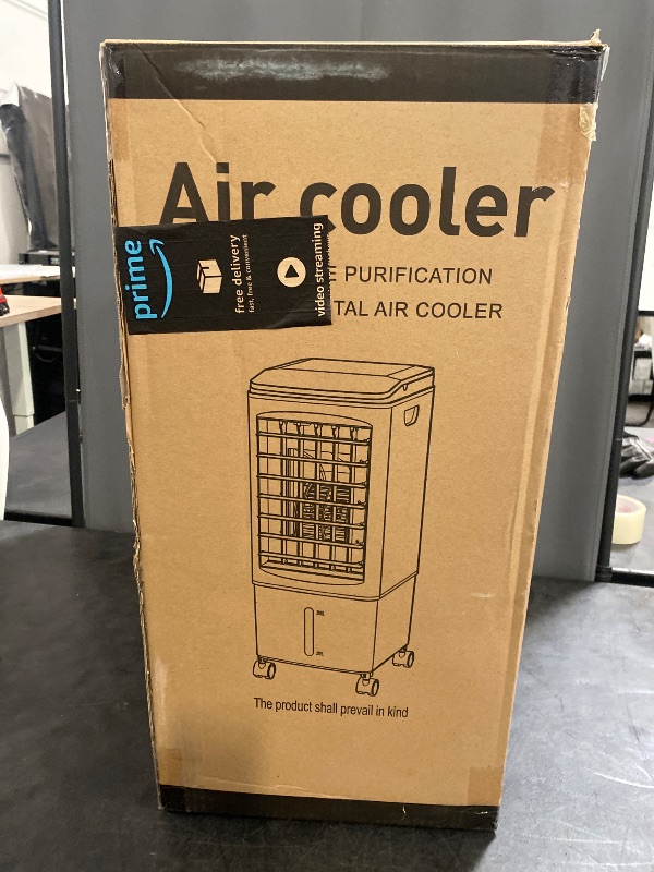 Photo 1 of Portable Air Conditioners, 2025 Upgraded 3-in-1 Portable AC with Remote Control, Fast Cooling Evaporative Air Cooler, 3 Speeds, 7H Timer, Air Conditioner for Bedroom, Office, Kitchen (White)
