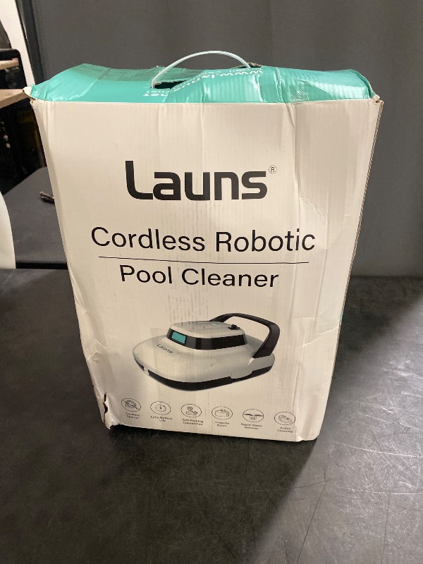 Photo 1 of (2025 Upgrade) Launs S1 Cordless Robotic Pool Cleaner, Dual Motors & Suction Ports Automatic Pool Vacuum Robot Lasts up to 90 Min, Self-Parking Ideal for Above Ground Pools (New)