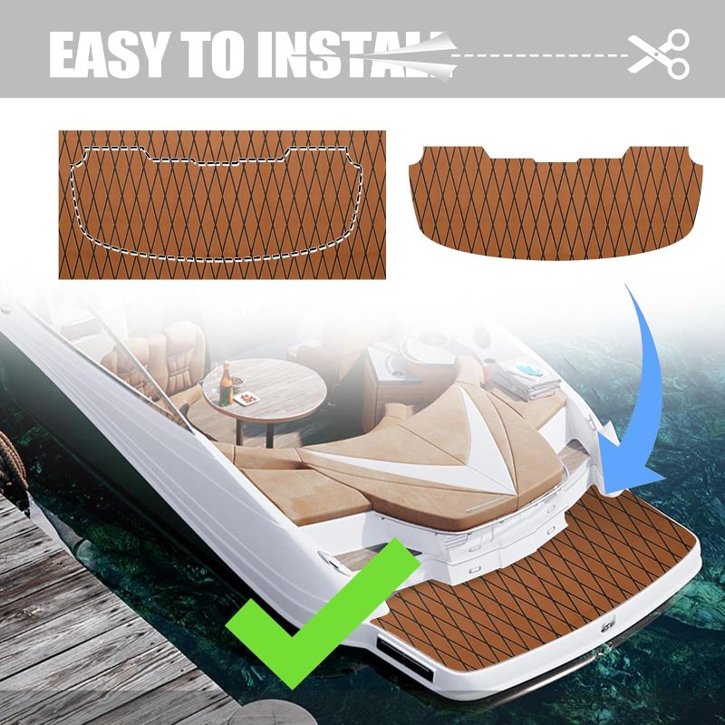 Photo 1 of Fullfire Boat Flooring - EVA Foam Boat Decking - Marine Mat Self-Adhesive Flooring Sheet Marine Carpet for Motorboat Yacht Kayak RV
