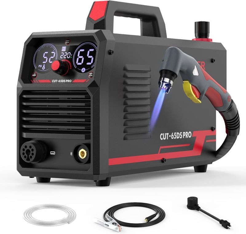 Photo 1 of YESWELDER Plasma Cutter 65Amp Non-High Frequency Non-Touch Pilot Arc, Digital Display DC Inverter 110/220V Dual Voltage Blowback Plasma Cutting Machine CUT-65DS PRO
