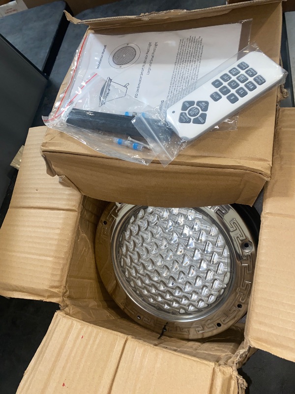 Photo 1 of 10 Inch Pool Lights for Inground Pools, 50FT LED Pool Light Only for 10 inch Wet Niche, Underwater Swimming Pool Light for Pools, Input AC12V, RGB, Remote Control
