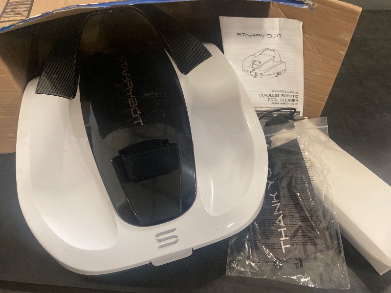 Photo 1 of Cordless Robotic Pool Cleaner, Portable Swimming Robotic Pool Vacuum Self-Parking Technology,150Mins Runtime,Pool up to 900 Sq.Ft, Ideal for Above-Ground Pools
