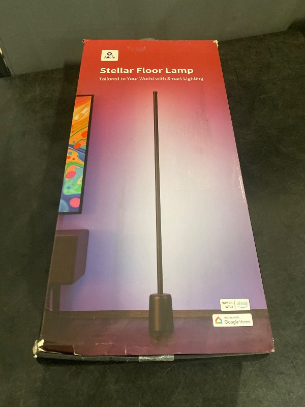 Photo 1 of Ailofy Corner Floor Lamp, 1500lm RGBW Corner Lamp Work with Alexa & Google Assistant, 16 Million DIY Colors, Sync with Music, App Control, Modern LED Floor Lamp for Living Room & Bedroom, Black
