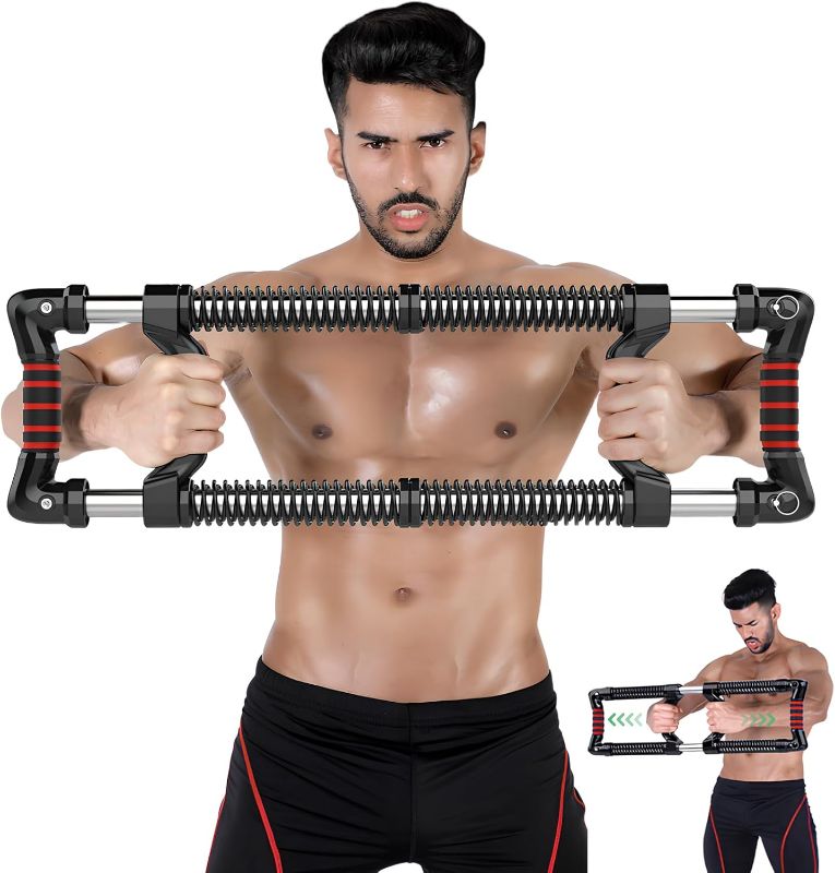 Photo 1 of Twister Arm Trainer, Chest Workout Equipment with 8 Spring, Adjustable 40-200lbs Resistance Forearm Strengthener, Chest Clip Muscle, Abs, Biceps Home Workout Fitness Equipment
