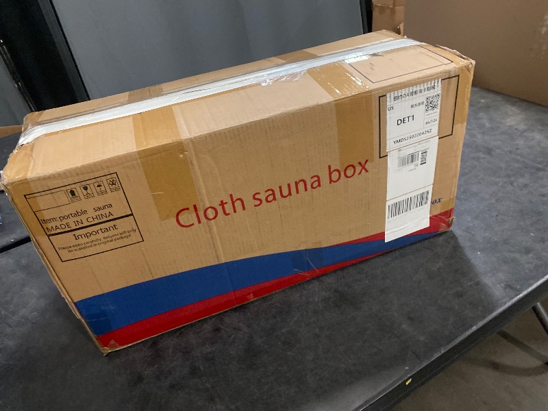 Photo 1 of Portable Infrared Sauna for Home Spa | Full Size 1 Person Sauna | Full Size Far Infrared Sauna Tent | with Heating Foot Pad, Portable Chair, (L29.1 x W29.1 x H66.5, Black)

