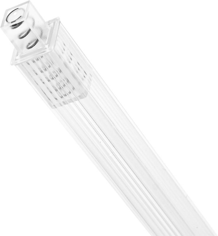 Photo 1 of Earthtec 24 Inch Clear Adjustable Replacement Bathroom Towel Bar Rod Spring Loaded End Sturdy Plastic Wall Mount and for Kitchen Towel Storage Replacement Towel Bar for Ceramic Holder

