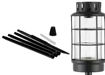 Photo 1 of TIKI Tiki Inches Black metal with glass Glass Garden torch