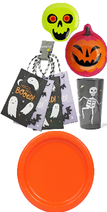 Photo 1 of 7 Item Seasonal & Party Supplies Bundle | 3 Cups, 2 Bowls, 4 Gift Bags, 20 Plates