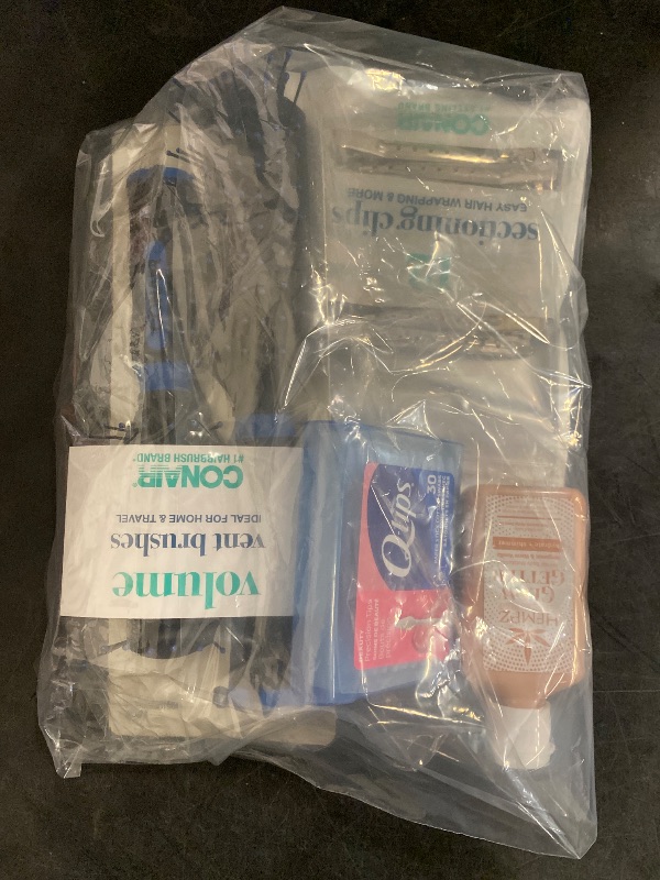 Photo 1 of 4 Item Beauty & Personal Care Bundle | 30 Q Tips, 2 Brushes, 12 Sectioning Clips, 2.25 fl. oz. Moisturizer