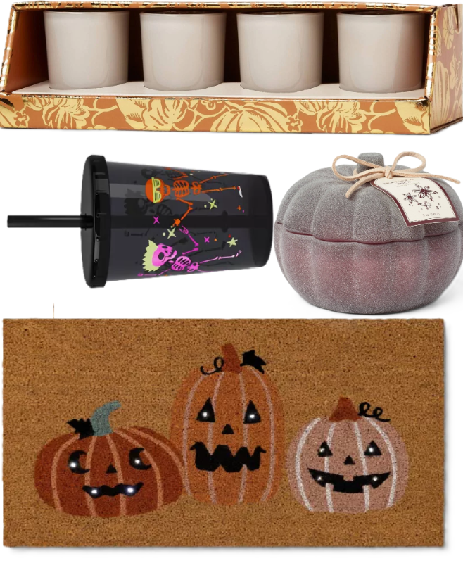 Photo 1 of 4 Item Seasonal & Party Supplies Bundle | 1 Rug, 5 Candles, 1 Cup