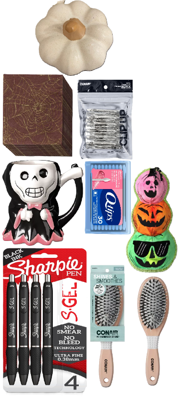 Photo 1 of 9 Item Seasonal & Party Supplies Bundle | 1 Cup, 4 Pens, 20 Napkins, 12 Hair Clips, 60 Q-Tips, 1 Brush, 2 Home Decor