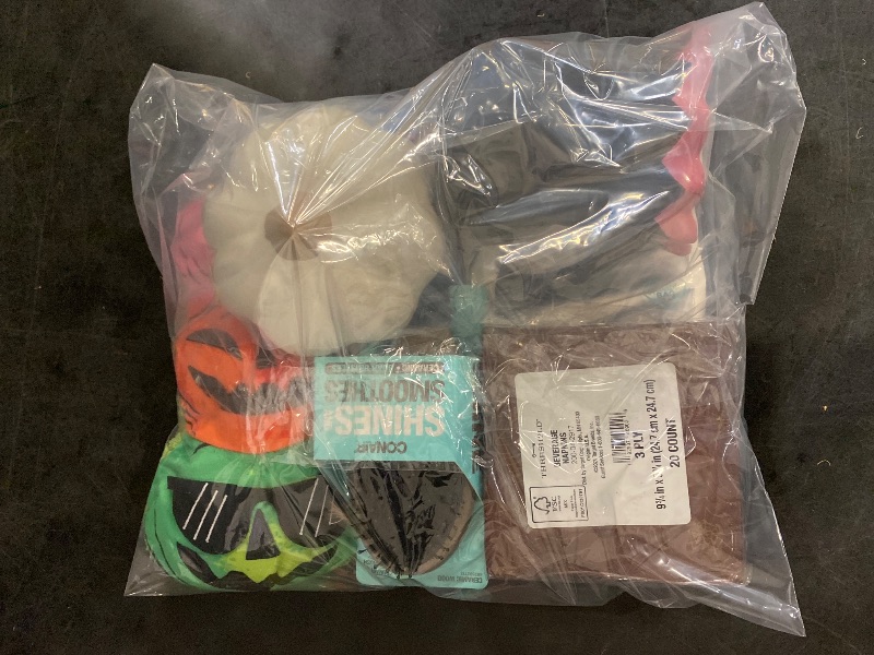 Photo 1 of 9 Item Seasonal & Party Supplies Bundle | 1 Cup, 4 Pens, 20 Napkins, 12 Hair Clips, 60 Q-Tips, 1 Brush, 2 Home Decor