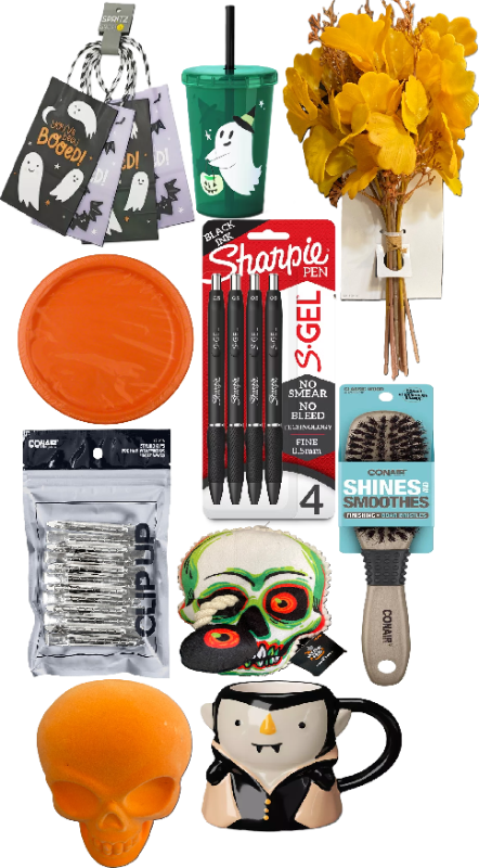 Photo 1 of 11 Item Seasonal & Party Supplies Bundle | 2 Cups , 2 Home Decor, 4 Gift Bags, 1 Brush, 4 Pens, 12 Hair Clips, 1 Dog Toy, 40 Plates