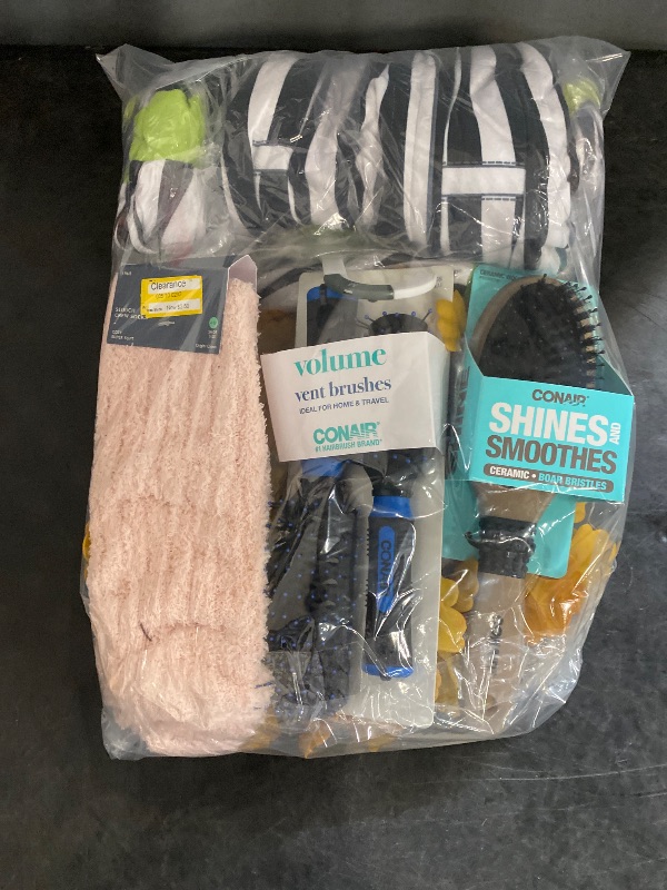 Photo 1 of 5 Item Mixed Items Bundle (Seasonal & Party Supplies, Home Decor, Womens Clothing, Hair Care) | 6 Socks, 1 Costume, 3 Brush, 1 Wreath