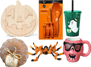 Photo 1 of 7 Item Seasonal & Party Supplies | 8 Carving Tools, 2 Cups, 1 Candle, 1 Wooden Pumpkin, 1 Seasonal Decor