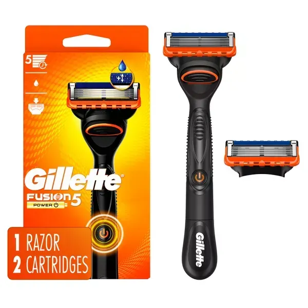 Photo 1 of Gillette Fusion5 Power Razor for Men - 1 Gillette Power Razor Handle + 2 Blade Refills