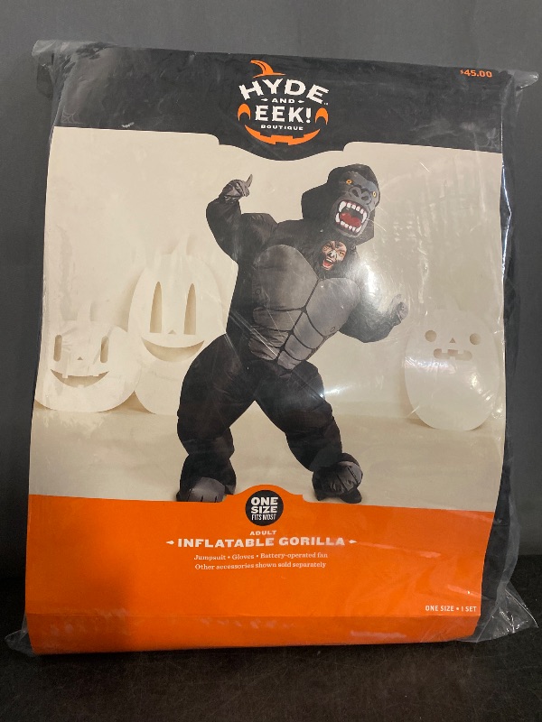Photo 1 of Adult Inflatable Gorilla APE Halloween Costume One Size Hyde & EEK Boutique NEW
