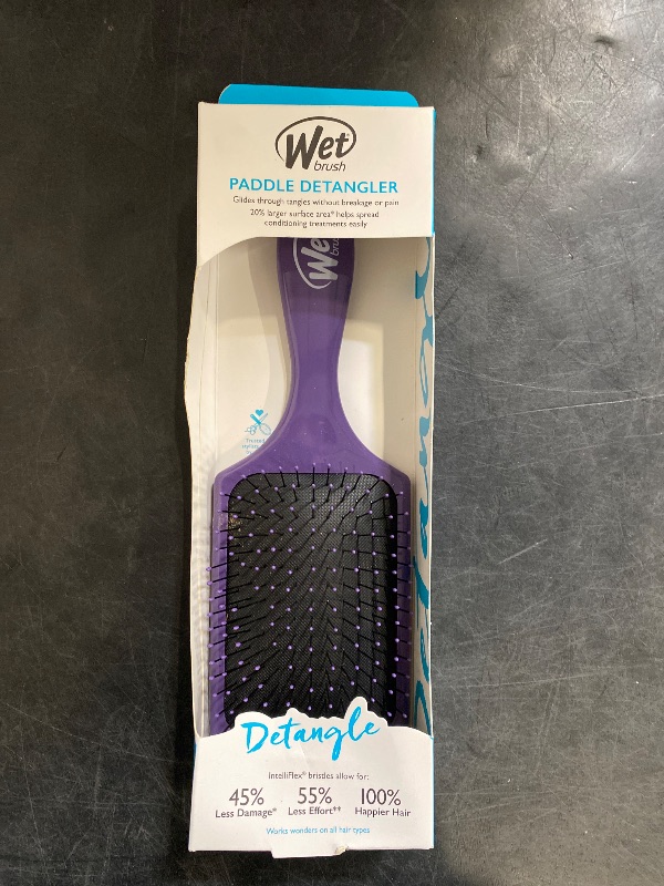 Photo 1 of Wet Brush Paddle Detangler Hair Brush - Dark Lavendar