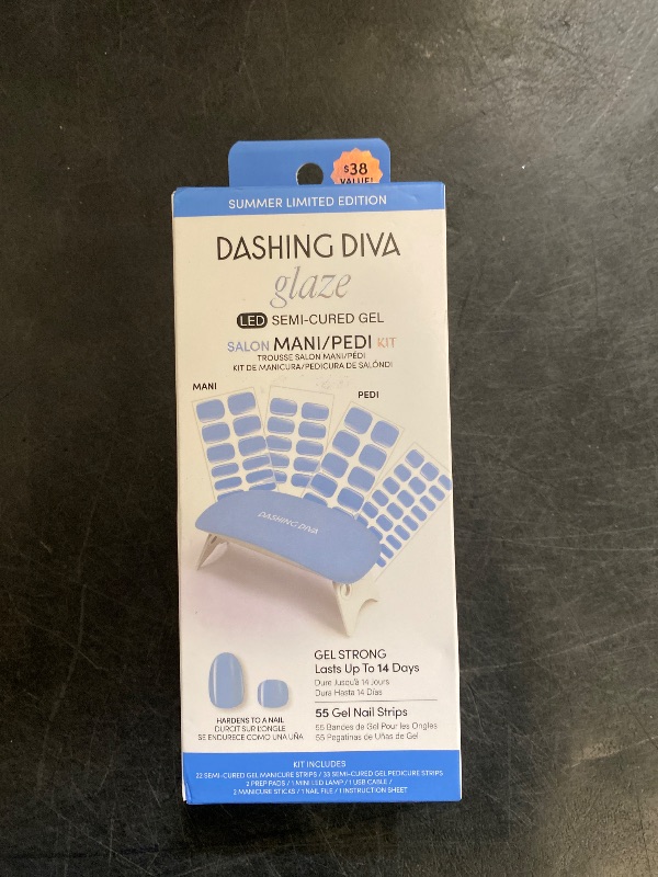 Photo 1 of Dashing Diva Glaze - the Bitesize Blue Mani/Pedi Kit