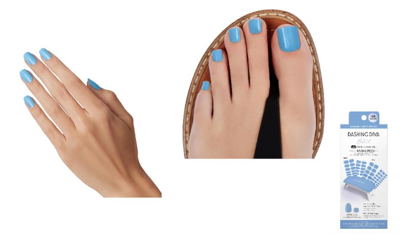 View 1 of Dashing Diva Glaze - the Bitesize Blue Mani/Pedi Kit