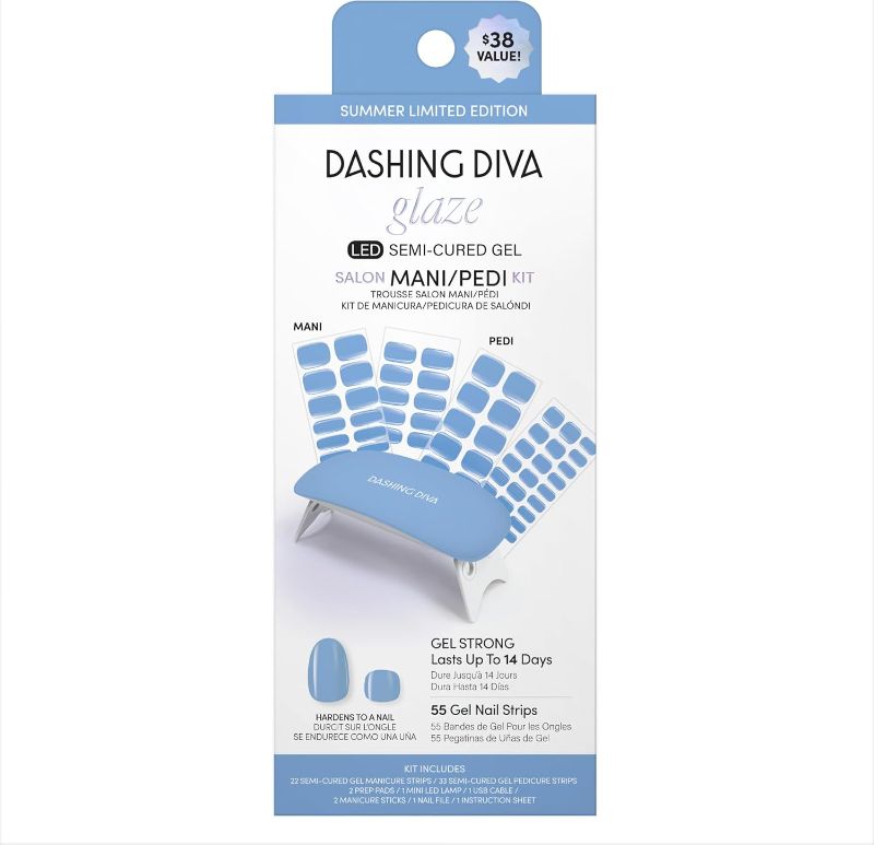 View 2 of Dashing Diva Glaze - the Bitesize Blue Mani/Pedi Kit