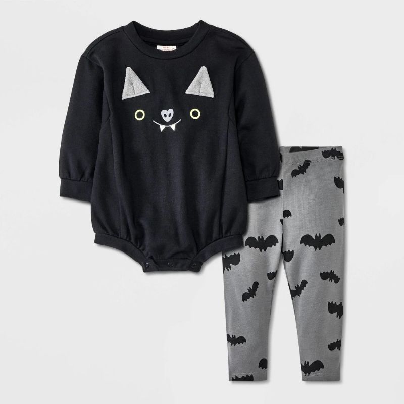 Photo 1 of 12 Months Infant Boys Baby Bat Halloween Outfit Bodysuit & Pants Set