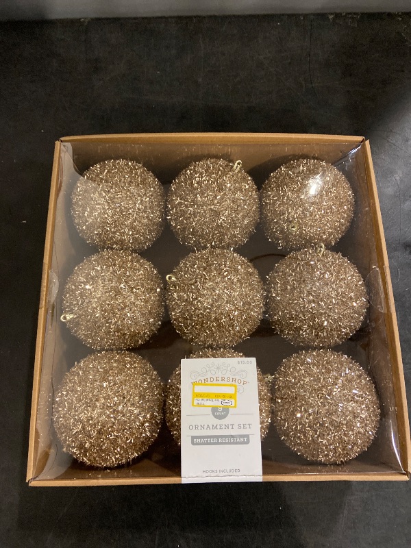 Photo 1 of 9 count Christmas tree ball decorations.