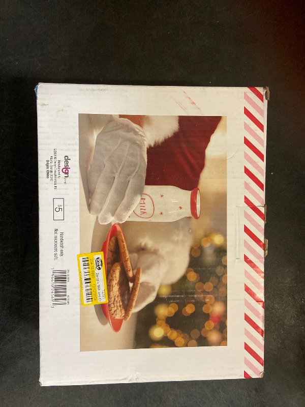 Photo 1 of Santa's Milk & Cookies Ceramic Dishware Christmas Target Bullseye Playground /7.25" Felt Cone Penguin Mini Christmas Tree Topper