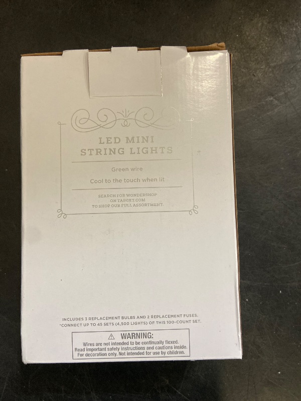Photo 1 of 100ct LED Smooth Mini Christmas String Lights Warm White with Green Wire/ 30 lights LED snowflake dewdrop lights.