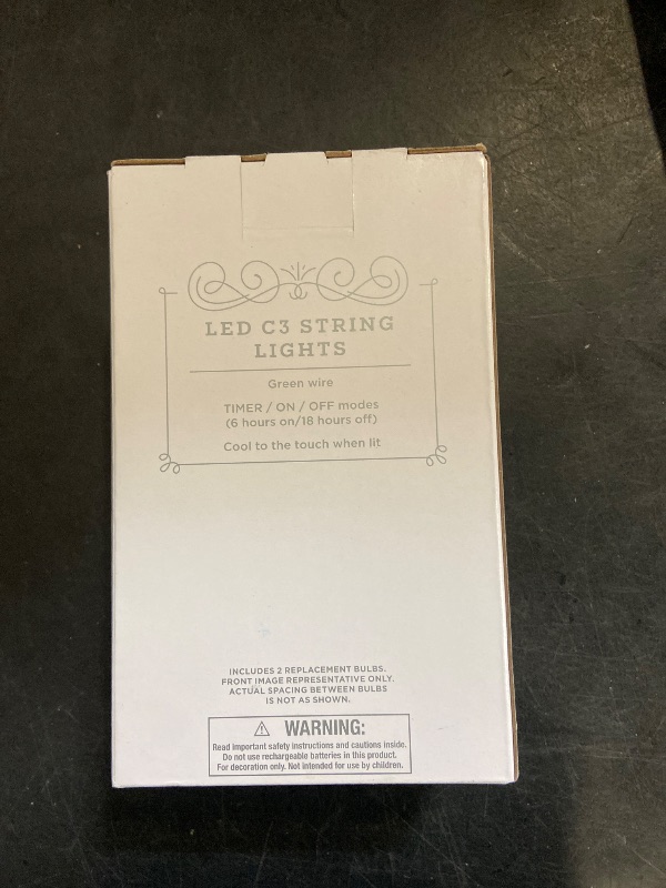 Photo 1 of 100ct LED Smooth Mini Christmas String Lights Warm White with Green Wire/ 100ct LED Smooth Mini Christmas String Lights Warm White with Green Wire