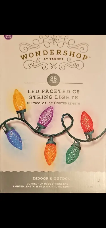 Photo 1 of 100ct LED Smooth Mini Christmas String Lights Warm White with Green Wire/ 100ct LED Smooth Mini Christmas String Lights Warm White with Green Wire