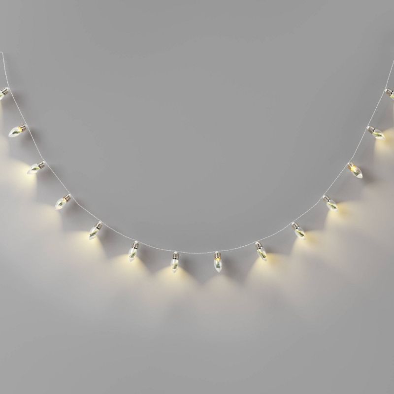 Photo 1 of 8' Christmas Tree 15 LED Bulb Battery Operated String Light - Wondershop