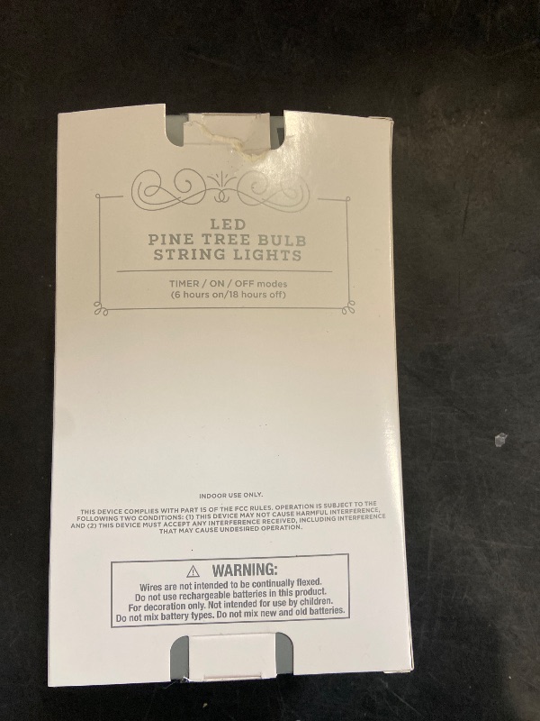 Photo 1 of 8' Christmas Tree 15 LED Bulb Battery Operated String Light - Wondershop