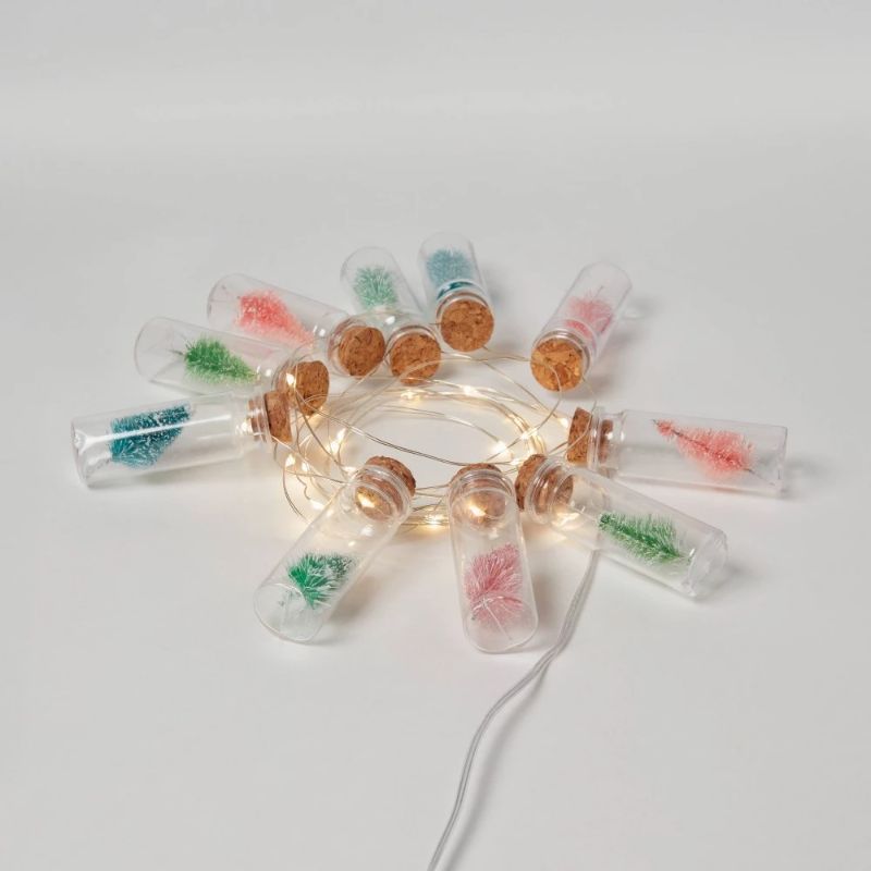 Photo 1 of 60ct LED C6 Faceted Christmas String Lights Cool White with Green Wire/ 