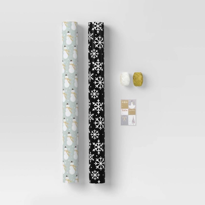 Photo 1 of 6pc Christmas Gift Packaging Set Silver/Gol-  91 Sq Ft Assorted Holiday Motif Printed Christmas Gift Wrap (Set of 3) 