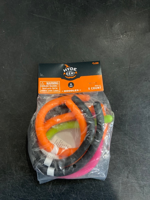 Photo 1 of 10' Giant Spiderweb Halloween Decorative Prop/ 6 count Halloween noodles. 