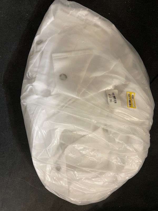 Photo 1 of 71"x71" RPET Fabric Mid Weight Shower Liner White - Threshold™: Mildew Resistant, Machine Washable, Grommet Top