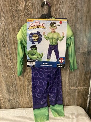 Photo 1 of 3t 4t Hulk Padded Jumpsuit Costume With Fabric Mask Muscles