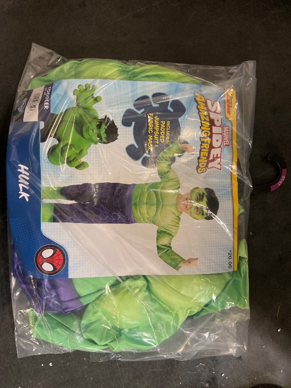 Photo 1 of 3t 4t Hulk Padded Jumpsuit Costume With Fabric Mask Muscles