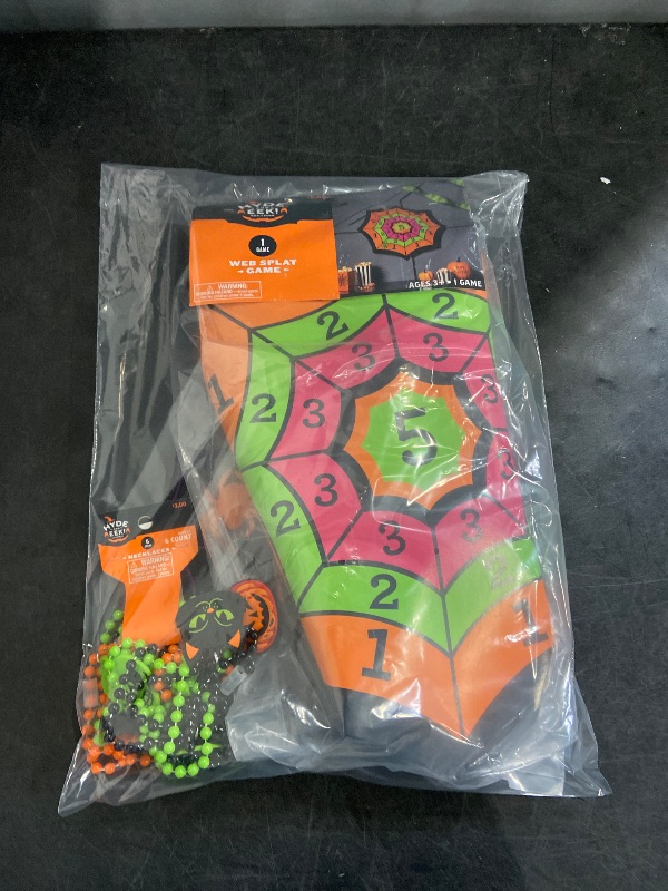 Photo 1 of 1 Web Splat Game/ 6 Count necklaces/ Web table decor. 