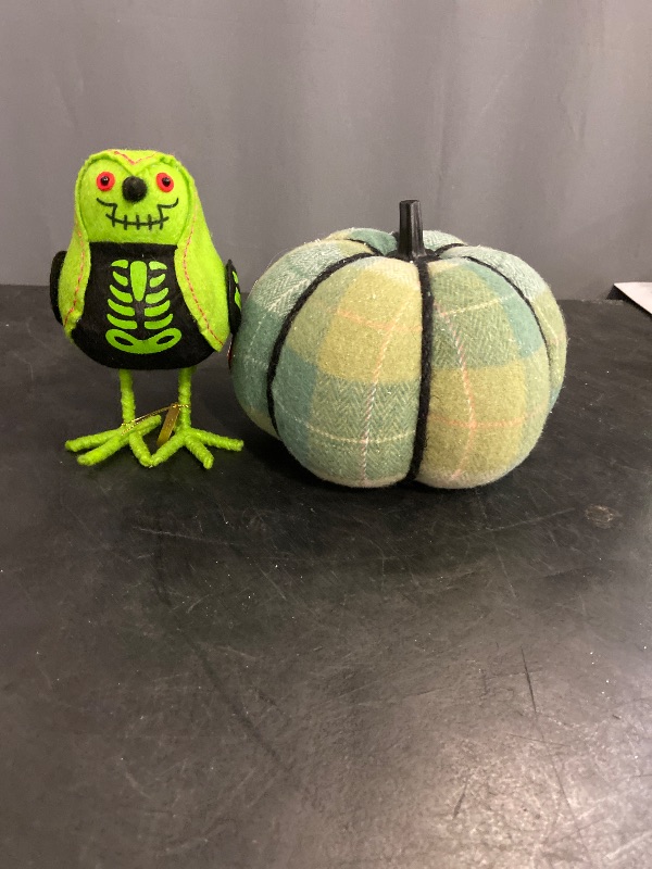 Photo 1 of Felt bird and Felt pumpkin.