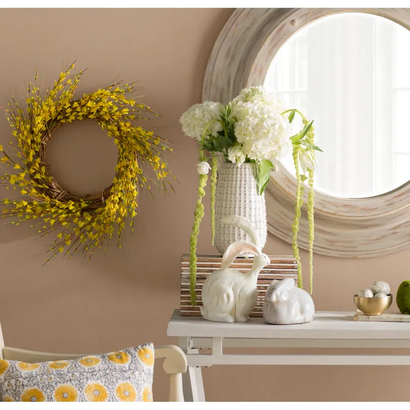 Photo 1 of Faux Forsythia Wreath