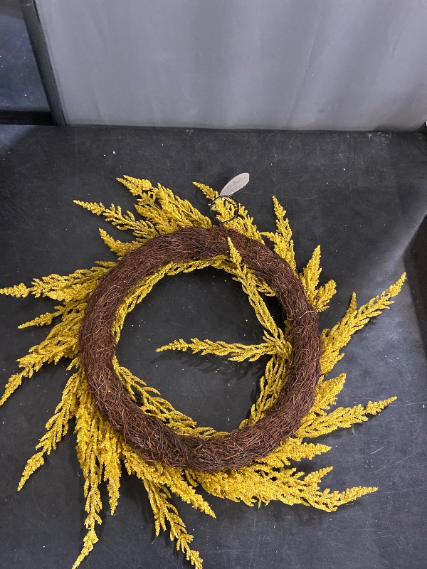 Photo 1 of Faux Forsythia Wreath