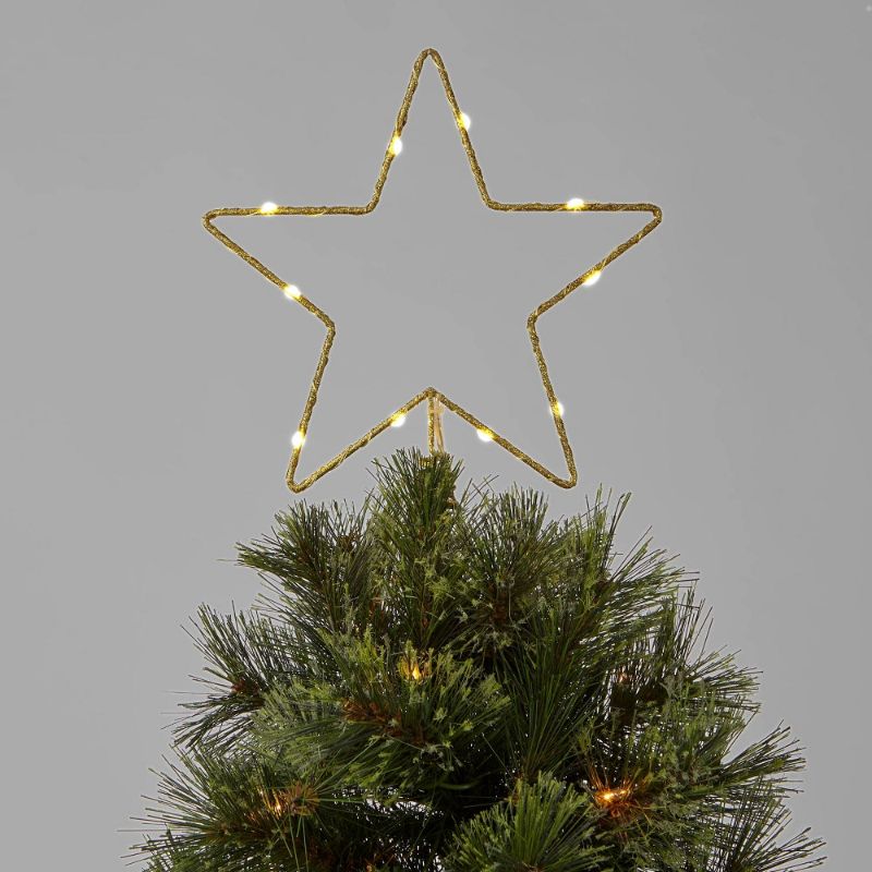 Photo 1 of 10in Led  Dewdrop Glitter Metal Open Star