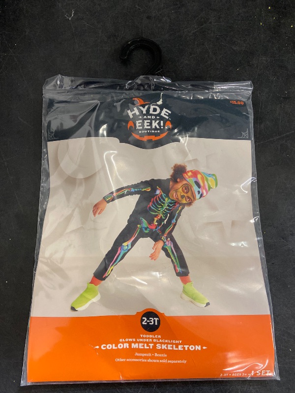 Photo 1 of 2T- 3T / Toddler Boys Colorful Skeleton Black Jumpsuit