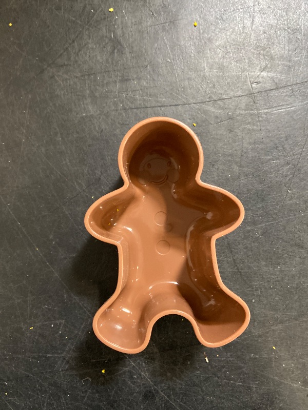 Photo 1 of (4) 8oz Christmas Figural Gingerbread Snack Bowl Brown