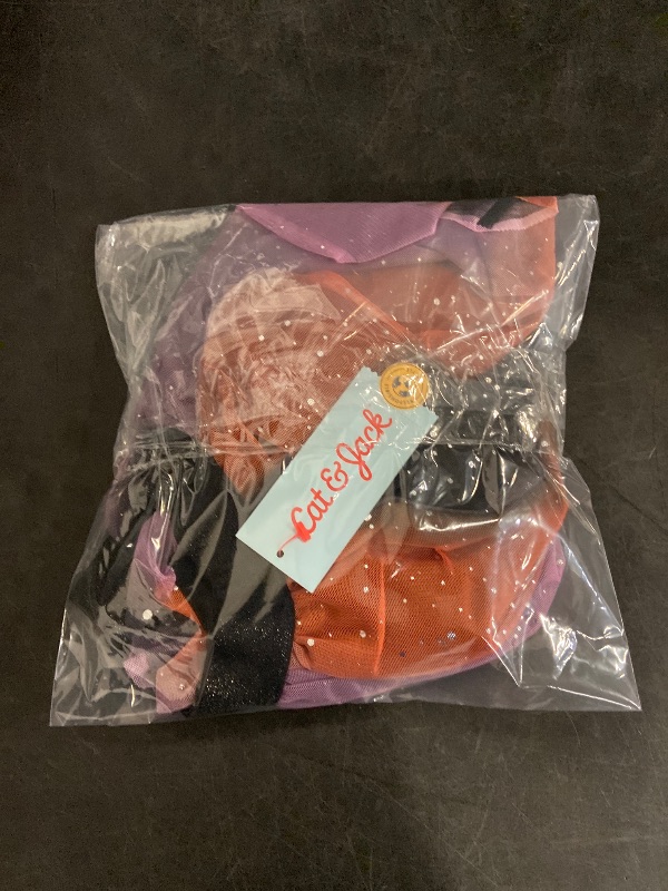 Photo 1 of M- Girls Shiny Orange Purple & Black Rainbow Ruffled Halloween Tutu Skirt